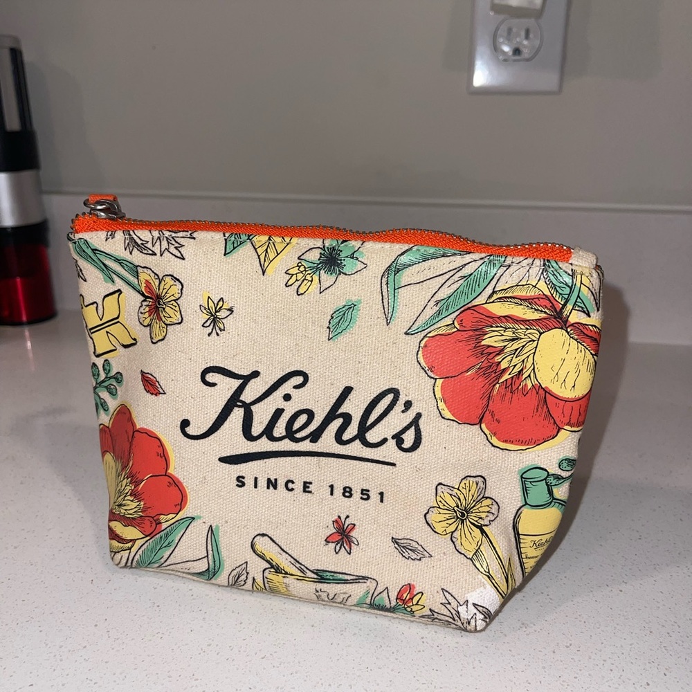 Kiehl's Colorful Floral Pouch